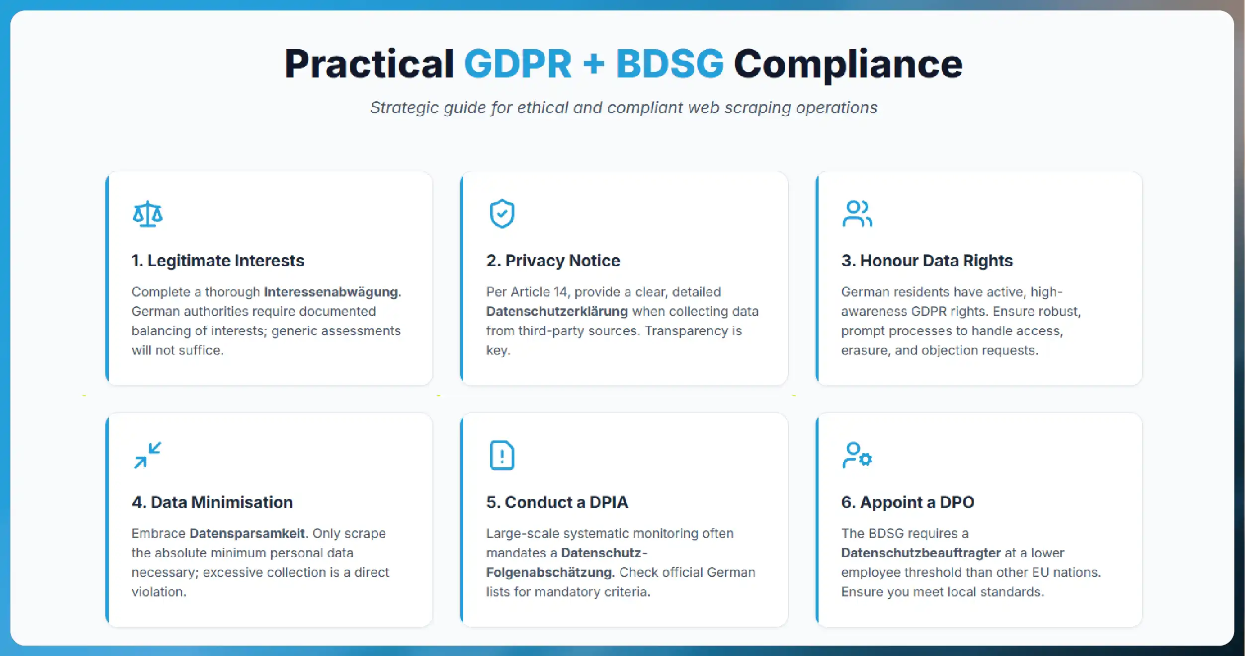 GDPR & BDSG Web Scraping Compliance: A 2026 Guide for German Businesses